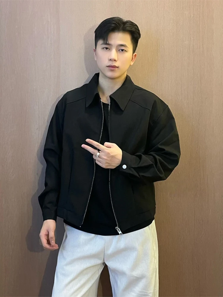 Black Shoulder Pad Collar Jacket Men's Style Autumn High-End Maturity Steadiness Youth Fashion Loose Fit Iron-Free Polyester
Black Shoulder Pad Collar Jacket Men's Style Autumn High-End Maturity Steadiness Youth Fashion Loose Fit Iron-Free Polyester