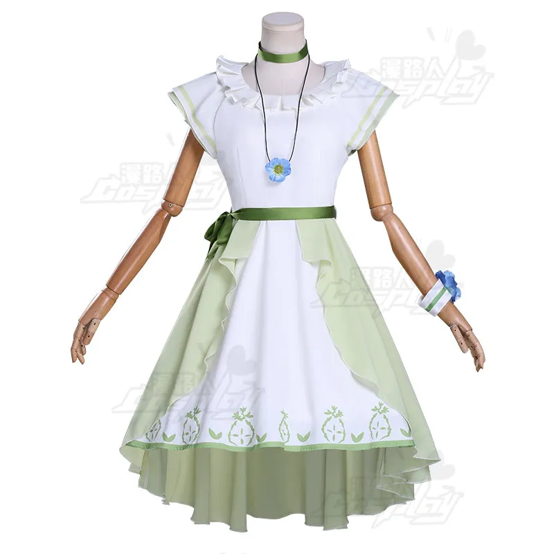 Collaboration Frieren Cosplay Costume, White Green Apron Dress, Halloween Carnival Party Role Play Outfit for Women
Collaboration Frieren Cosplay Costume, White Green Apron Dress, Halloween Carnival Party Role Play Outfit for Women