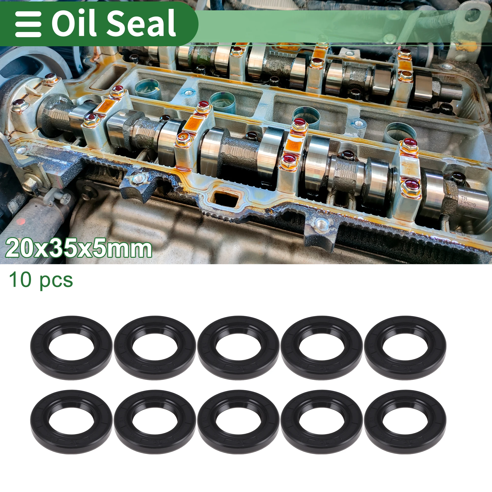 UXCELL Universal Oil Seal TC Double Lip W Steel Spring Seal Ring Rotary Shaft Seal High Pressure Nitrile Butadiene Rubber Black
UXCELL Universal Oil Seal TC Double Lip W Steel Spring Seal Ring Rotary Shaft Seal High Pressure Nitrile Butadiene Rubber Black