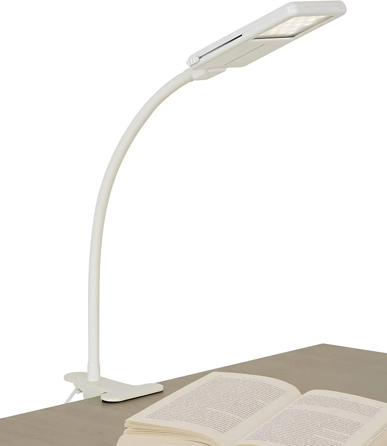 Clip-on LED Lamp with Flexible Gooseneck, Bright White Light, Compact for Travel
Clip-on LED Lamp with Flexible Gooseneck, Bright White Light, Compact for Travel