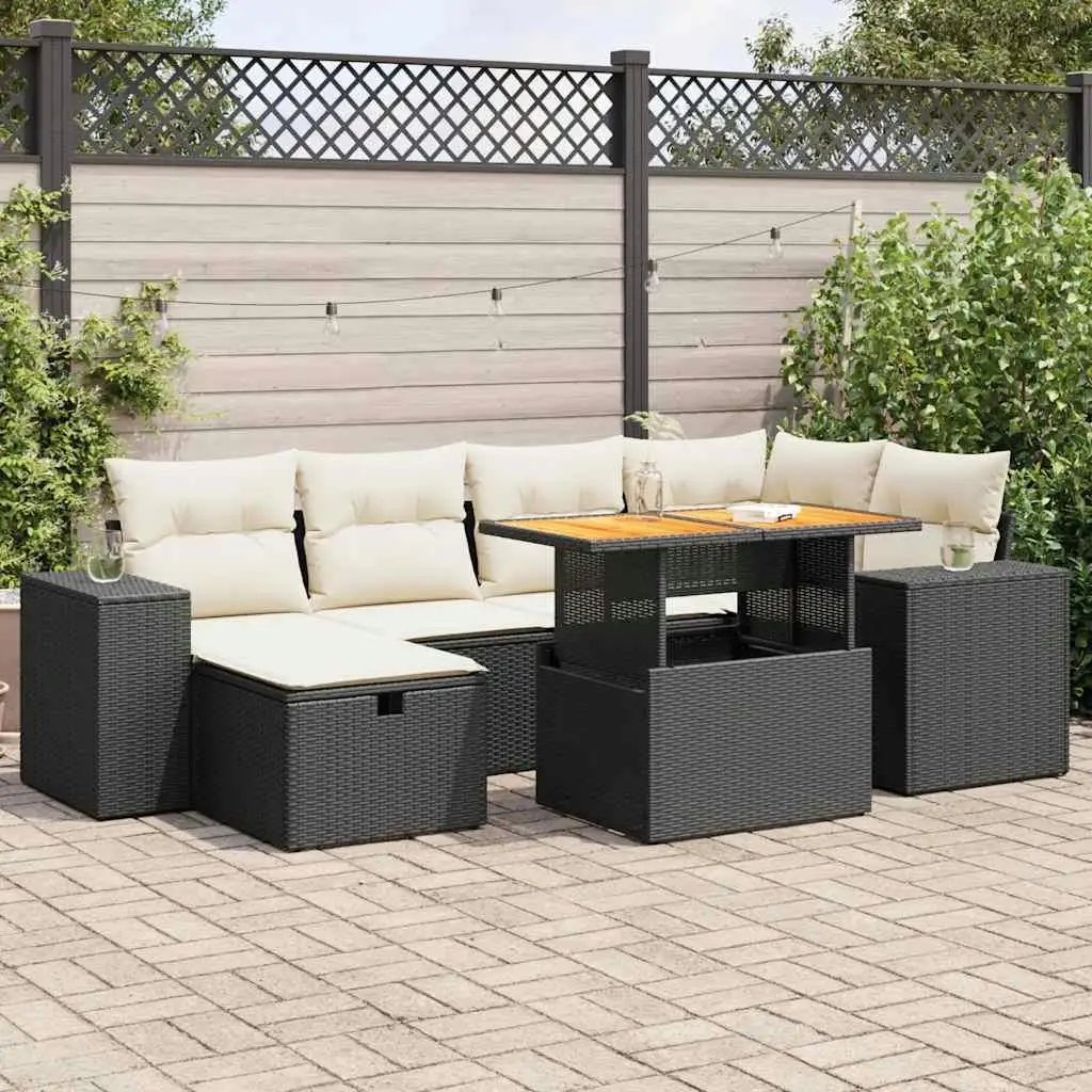 Stylish Black Garden Sofa Set with Cushions Outdoor Furniture Comfortable Seating for Patio Balcony and Deck
Stylish Black Garden Sofa Set with Cushions Outdoor Furniture Comfortable Seating for Patio Balcony and Deck