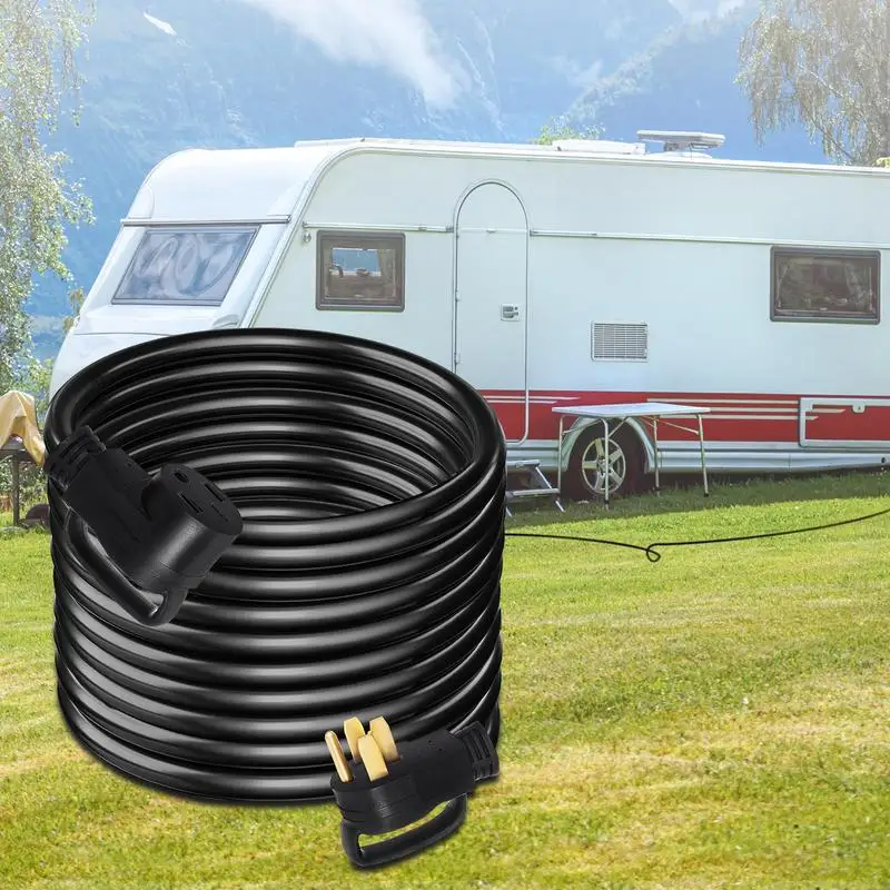 36 FT 50 Amp RV Extension Cord NEMA 14-50P to 14-50R, 26.5mm Wire Diameter Heavy Duty RV Power Cord for Trailer Motorhome Camper with Handles
36 FT 50 Amp RV Extension Cord NEMA 14-50P to 14-50R, 26.5mm Wire Diameter Heavy Duty RV Power Cord for Trailer Motorhome Camper with Handles