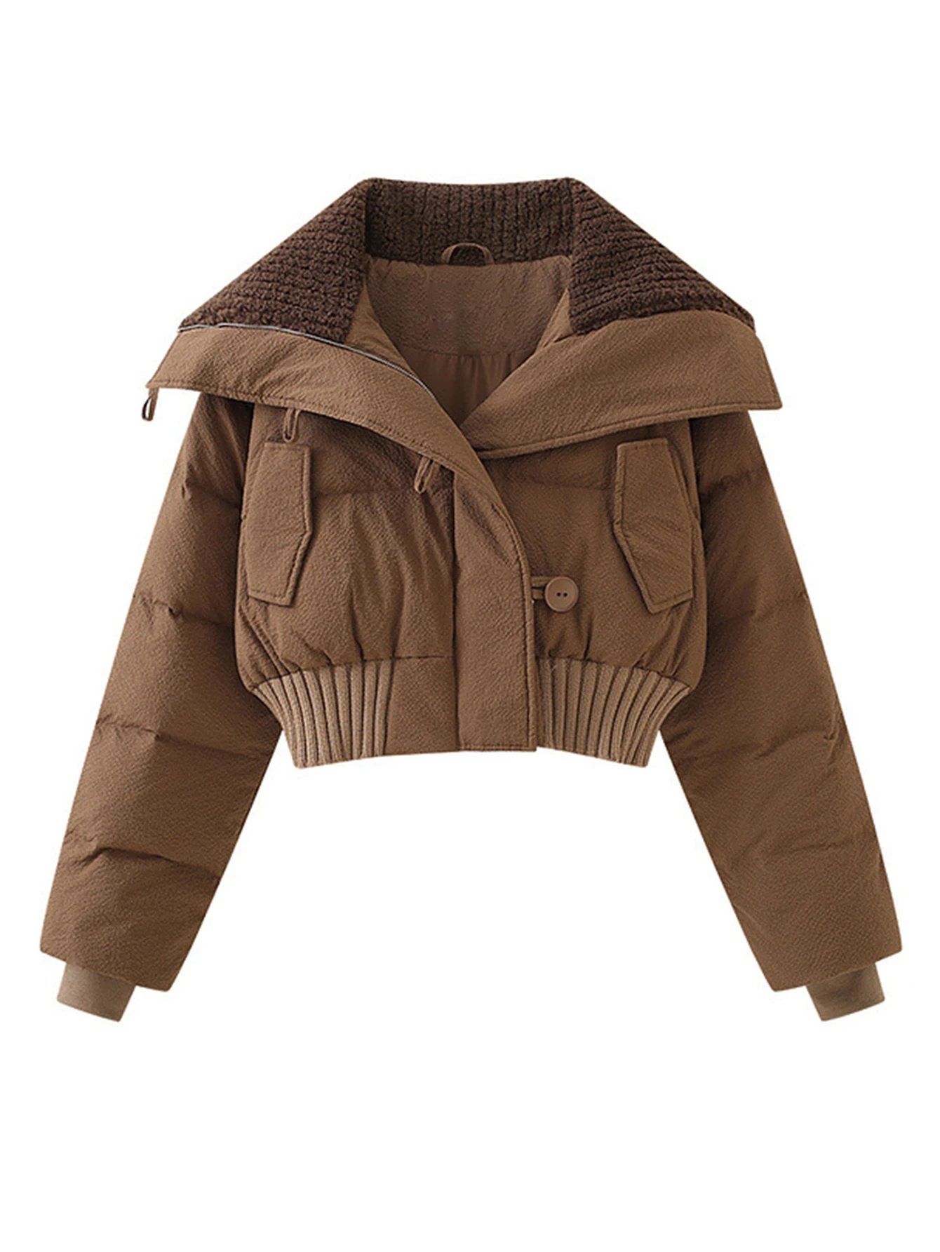 Осенне-зимние пуховые пальто 2025 г., женская мода, однотонные уличные пуховые пальто с длинными рукавами и лацканами стандартного кроя
Осенне-зимние пуховые пальто 2025 г., женская мода, однотонные уличные пуховые пальто с длинными рукавами и лацканами стандартного кроя