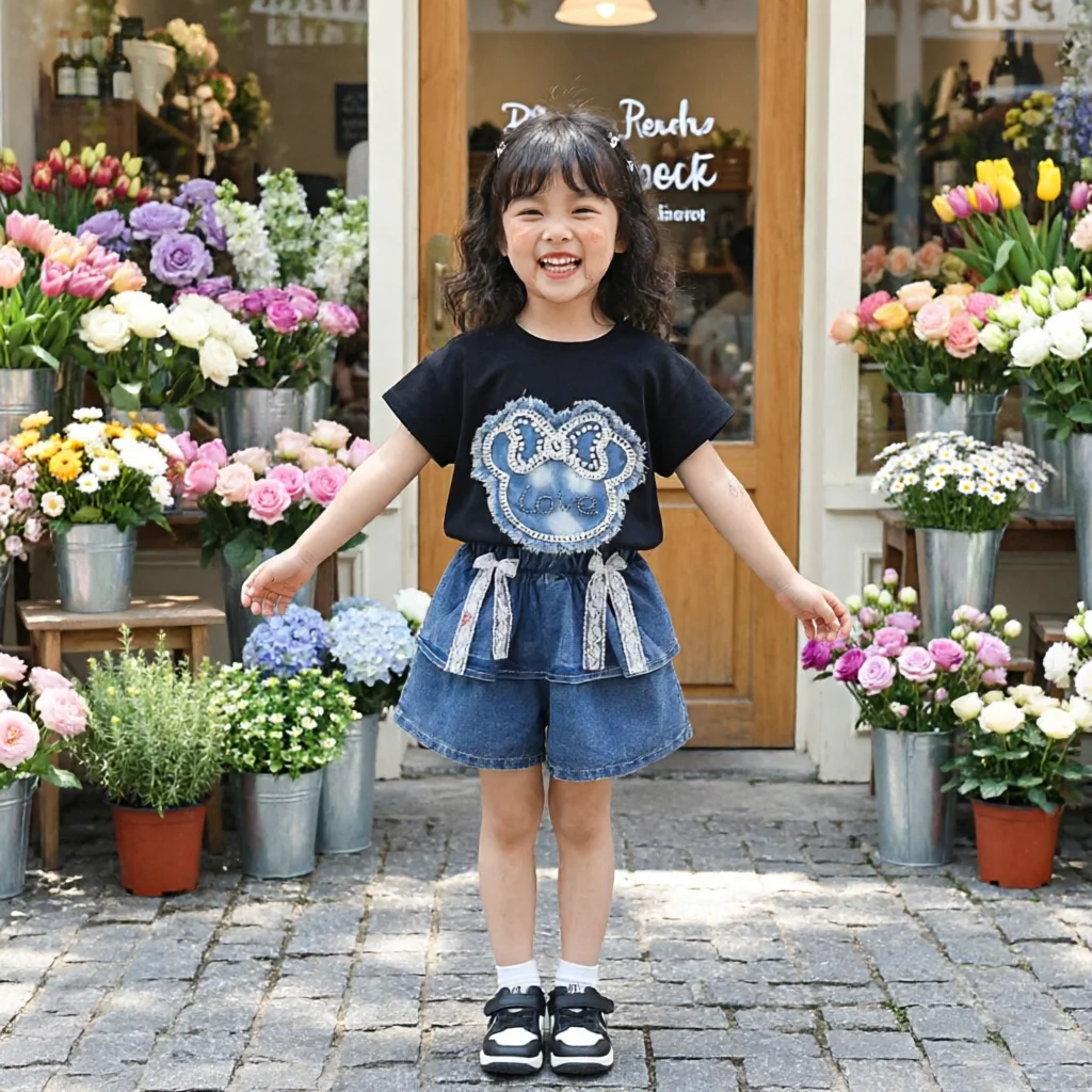 Summer Toddler Baby Girls Cotton Pearl Inlay Denim Applique Shirt Top+Jeans Shorts Set Kids 2PCS Tracksuit Children Outfit 1-6Yr
Summer Toddler Baby Girls Cotton Pearl Inlay Denim Applique Shirt Top+Jeans Shorts Set Kids 2PCS Tracksuit Children Outfit 1-6Yr
