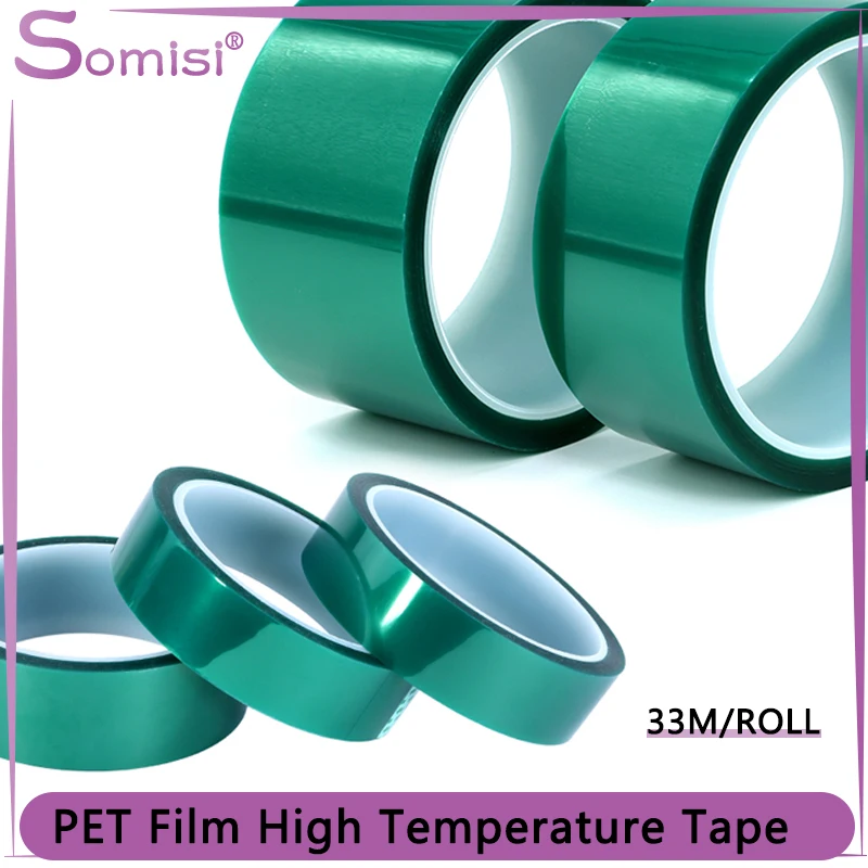 Width 3mm-100mm Green PET Film Tape 33M/Roll High Temperature Heat Resistant PCB Solder SMT Plating Shield Insulation Protection
Width 3mm-100mm Green PET Film Tape 33M/Roll High Temperature Heat Resistant PCB Solder SMT Plating Shield Insulation Protection