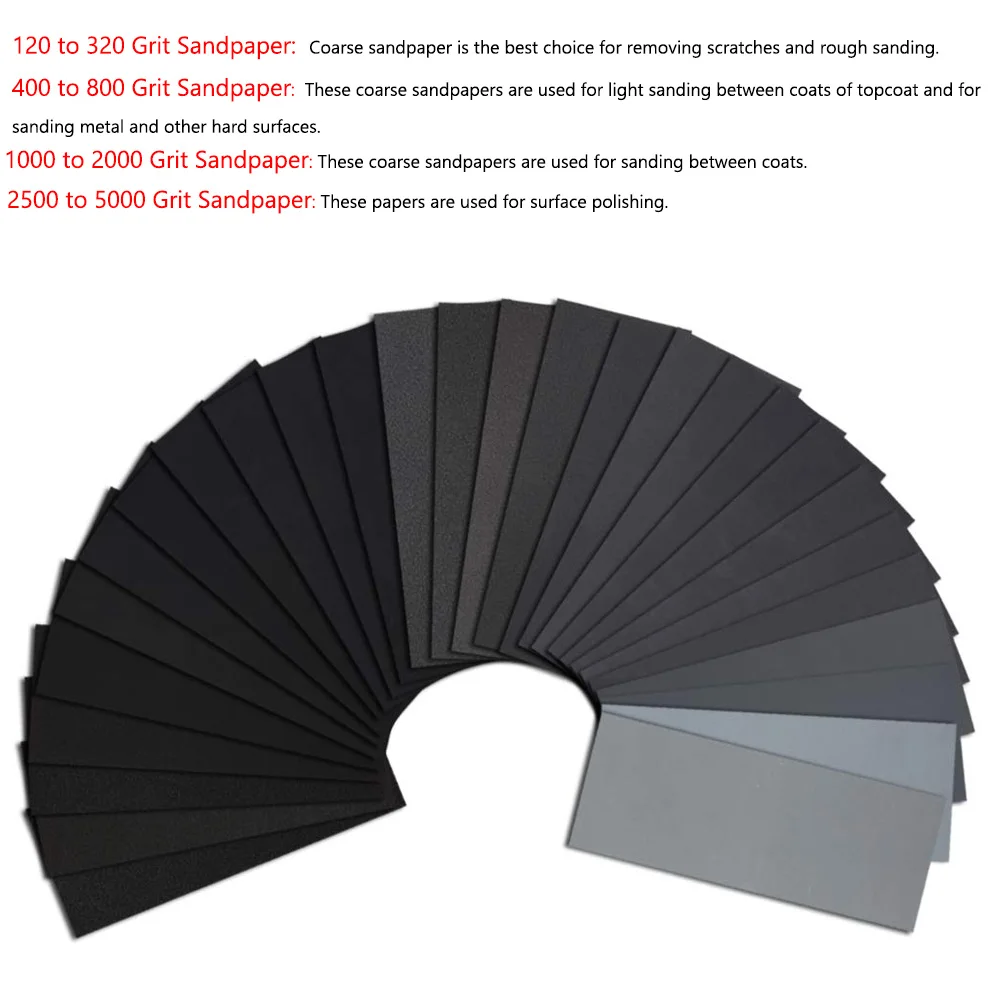 42 Pcs Sandpaper120/150/180/240/320/400/600/800/1000/1500/2500/3000 Grit Sand Paper Wet/Dry Sanding Paper Abrasive Tools
42 Pcs Sandpaper120/150/180/240/320/400/600/800/1000/1500/2500/3000 Grit Sand Paper Wet/Dry Sanding Paper Abrasive Tools