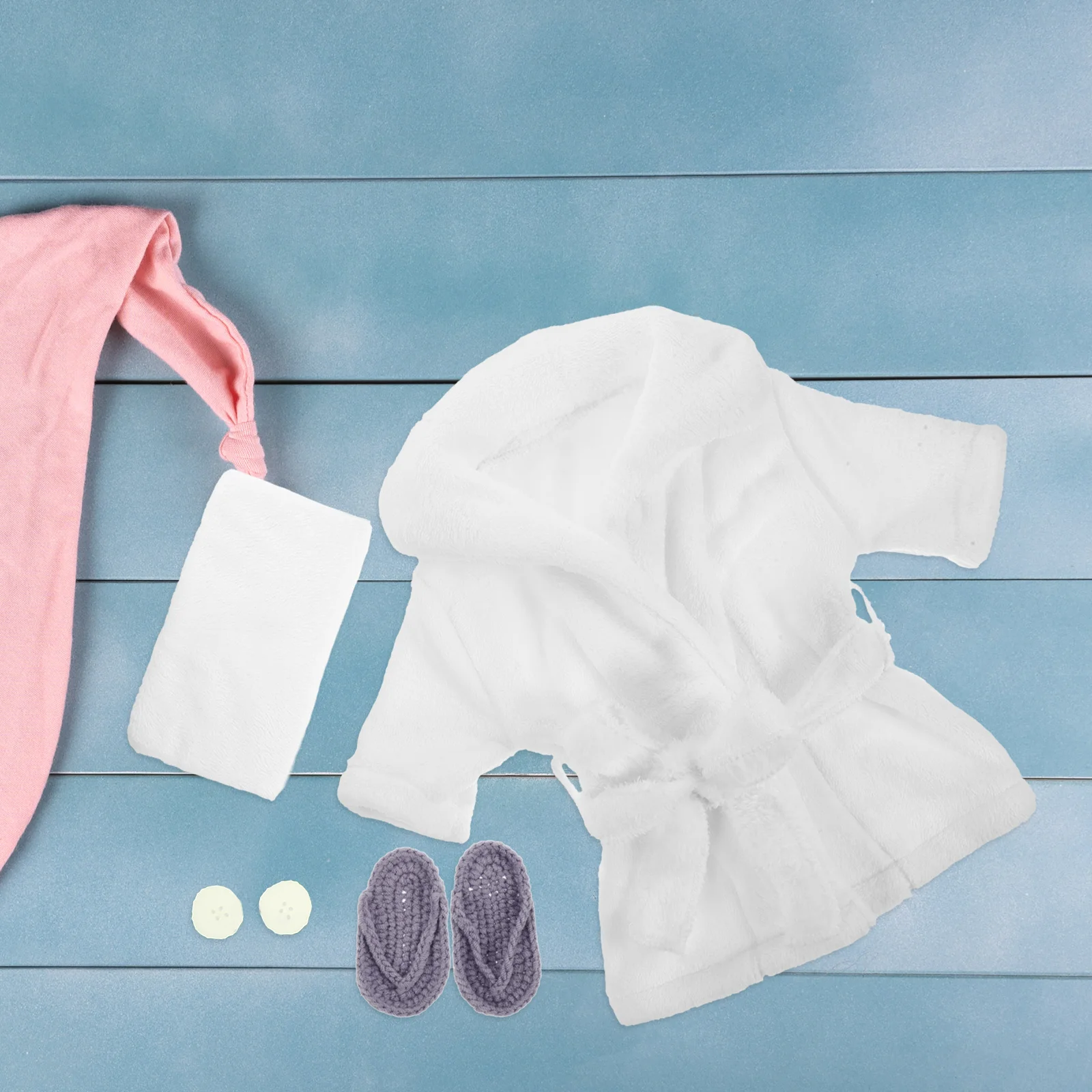 1Set Newborn Photography Bathrobe Prop Set Supple Coral Fleece Baby Bath Towel Soft Skin-Friendly Toddler Photo Outfit
1Set Newborn Photography Bathrobe Prop Set Supple Coral Fleece Baby Bath Towel Soft Skin-Friendly Toddler Photo Outfit