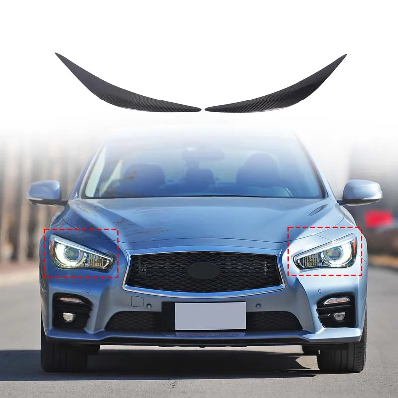 Для 2014-2024 Infiniti Q50/Q50L наклейка на переднюю фару для бровей автомобильное освещение наклейка для украшения бровей настоящее углеродное волокно
Для 2014-2024 Infiniti Q50/Q50L наклейка на переднюю фару для бровей автомобильное освещение наклейка для украшения бровей настоящее углеродное волокно