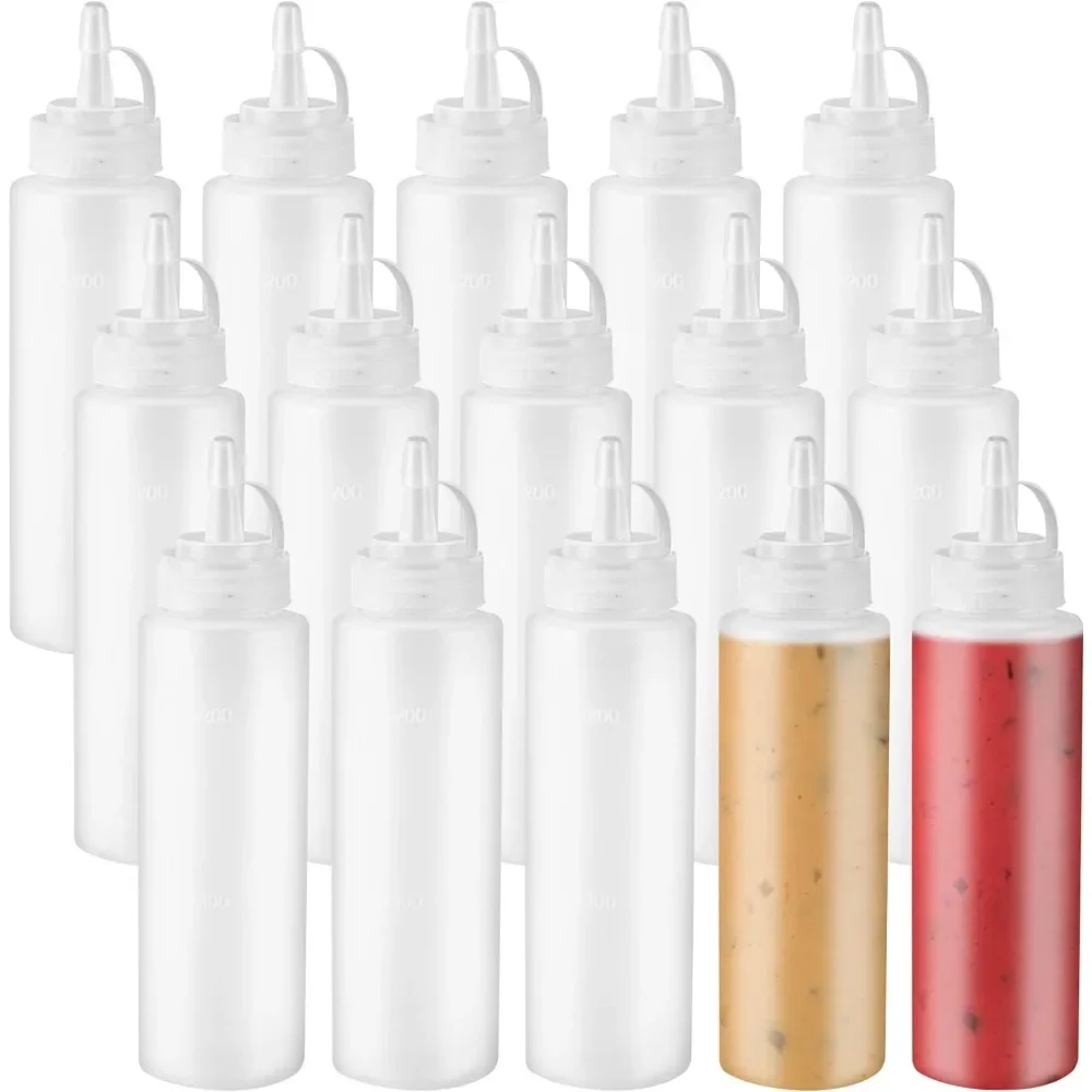 10PCS 240ml Squeezable Plastic Condiment Bottles with Twist on Cap Lids Squeeze Bottle for Sauces Ketchup Barbecue Syrup Paint
10PCS 240ml Squeezable Plastic Condiment Bottles with Twist on Cap Lids Squeeze Bottle for Sauces Ketchup Barbecue Syrup Paint