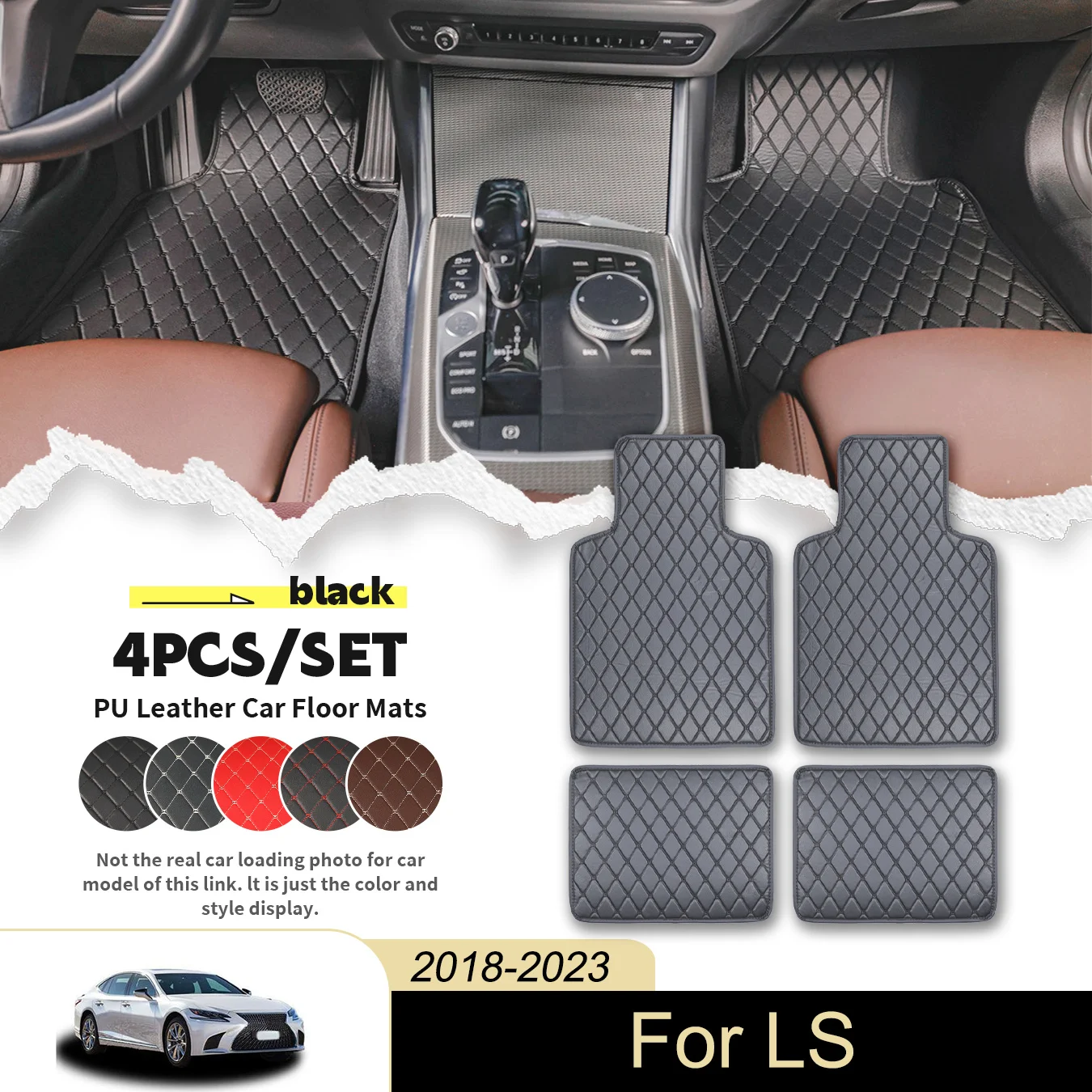 4pcs Universal Car Floor Mats For LEXUS For LS 2018-2023 PU Leather Waterproof and Stain Resistant, Easy to Clean
4pcs Universal Car Floor Mats For LEXUS For LS 2018-2023 PU Leather Waterproof and Stain Resistant, Easy to Clean