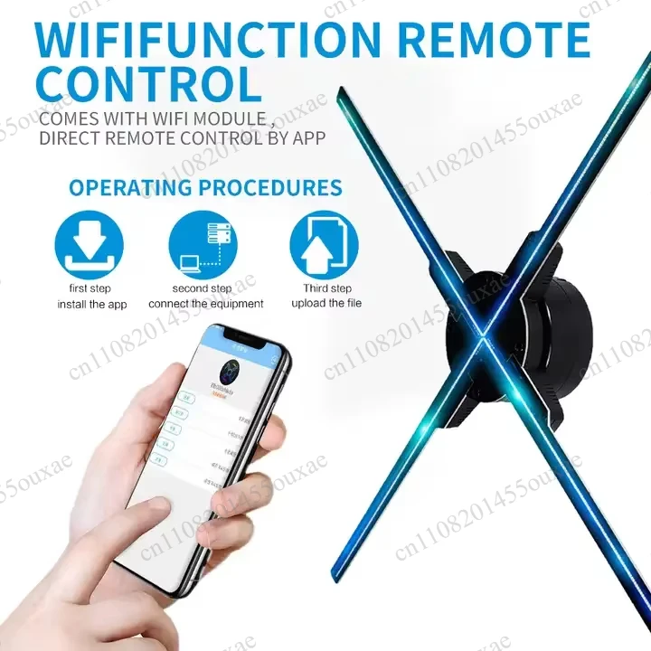 3D holographic advertising technology 65cm 4 blades high resolution display 3d holographic LED fan projector
3D holographic advertising technology 65cm 4 blades high resolution display 3d holographic LED fan projector