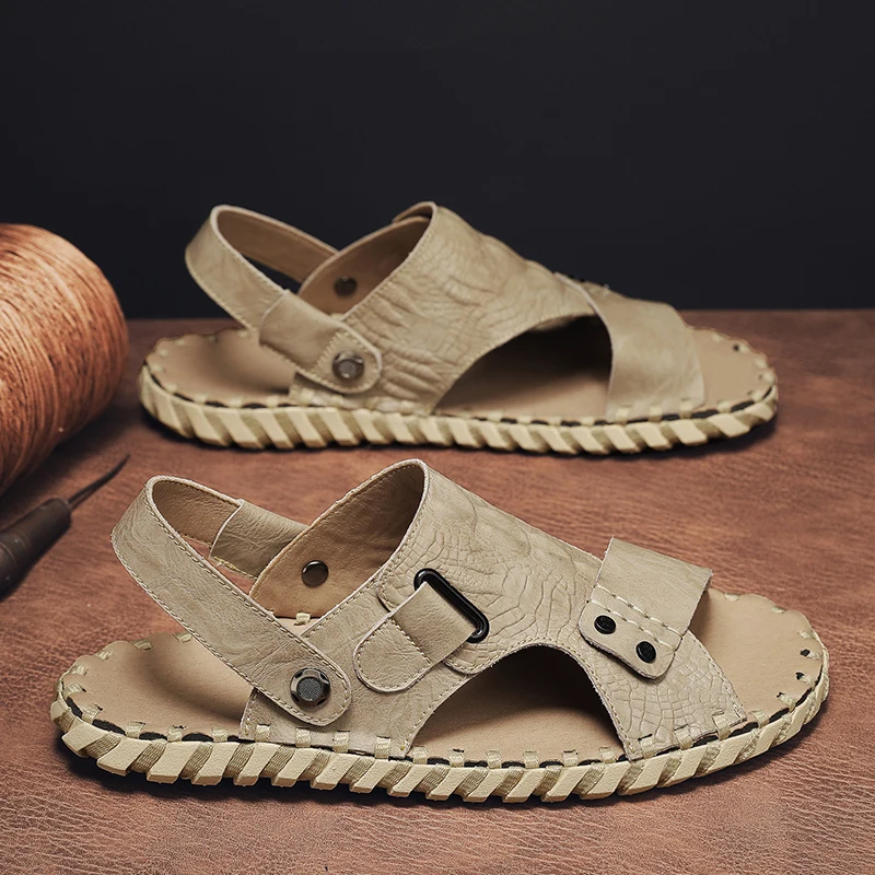 Summer Men Sandals Genuine Leather Mens Casual Shoes Outdoor Men Leather Sandals for Men Beach Shoes Roman mens Shoes
Summer Men Sandals Genuine Leather Mens Casual Shoes Outdoor Men Leather Sandals for Men Beach Shoes Roman mens Shoes