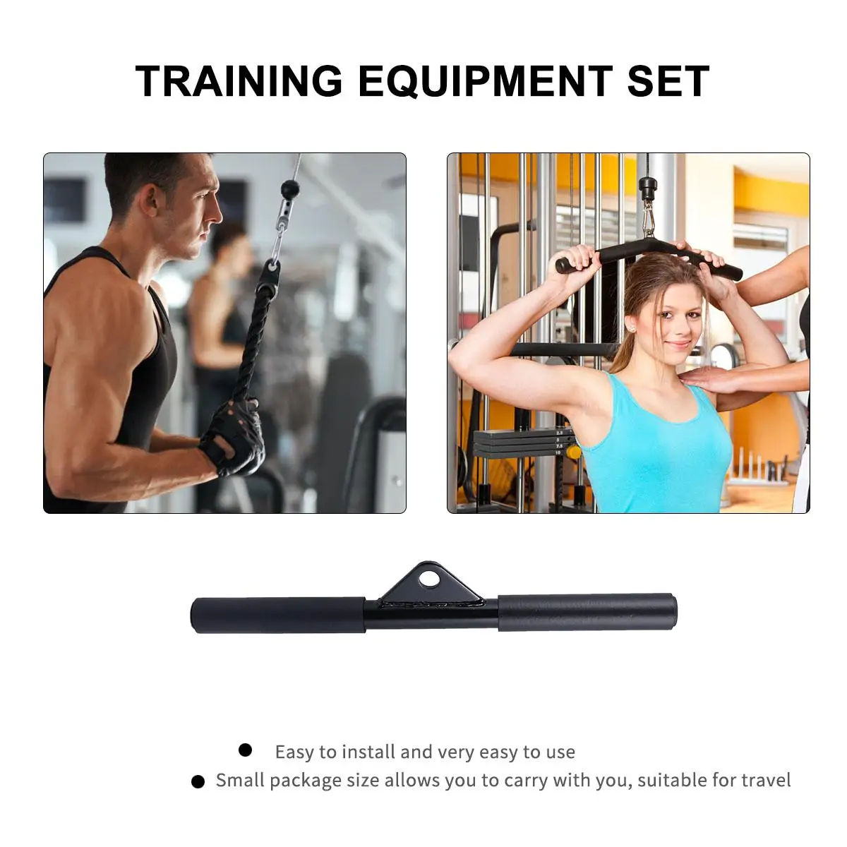 9pcs Arm Strength Training Kit High Strength Nylon Cable Portable Pulley System Fitness Tool Travel Exercise Equipment
9pcs Arm Strength Training Kit High Strength Nylon Cable Portable Pulley System Fitness Tool Travel Exercise Equipment