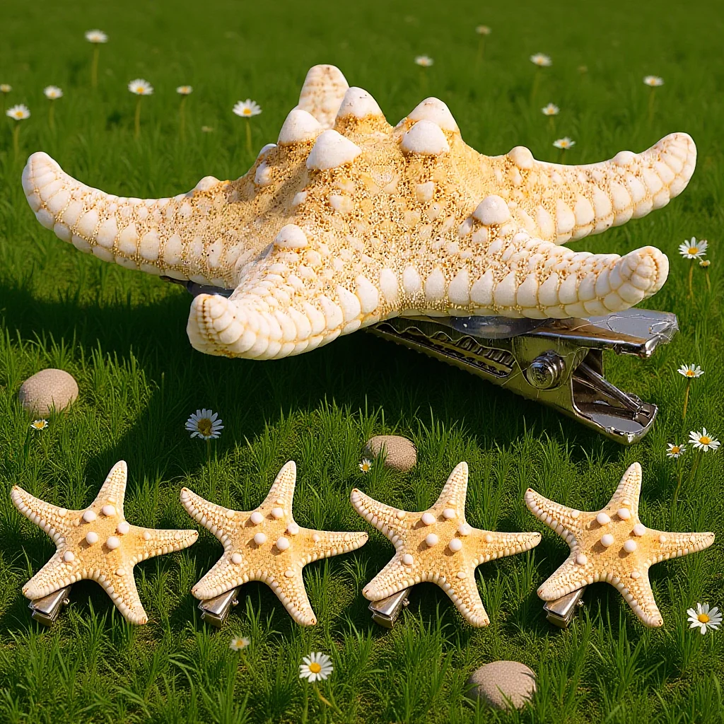 2Pcs Handmade Sea Star Hair Clip Resin Beach Hairpin for Women Girls Star Hair Accessories Elegant Style 5-10Cm
2Pcs Handmade Sea Star Hair Clip Resin Beach Hairpin for Women Girls Star Hair Accessories Elegant Style 5-10Cm
