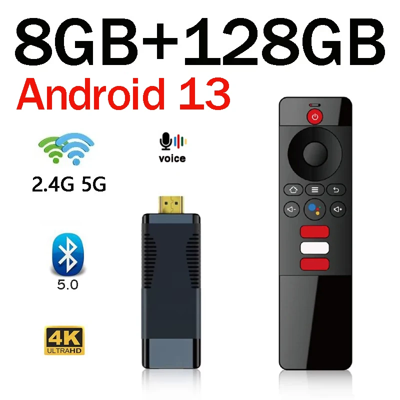 S96 4K ATV Android 13 TV Stick Allwinner H313 Quad Core 8GB 128GB 4K HD 4G 5G Dual Wifi Media player BT5.0 Voice Remote iptv
S96 4K ATV Android 13 TV Stick Allwinner H313 Quad Core 8GB 128GB 4K HD 4G 5G Dual Wifi Media player BT5.0 Voice Remote iptv