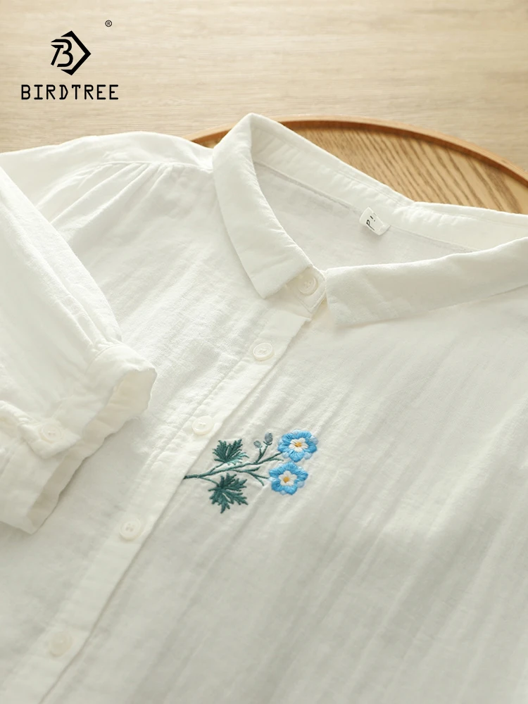 New 2026 Summer Women Cotton Yarn 3/4 Sleeve Shirt, Turn-down Collar Embroidery, Mori Girl Fashion Thin Loose Blouse T65825CC
New 2026 Summer Women Cotton Yarn 3/4 Sleeve Shirt, Turn-down Collar Embroidery, Mori Girl Fashion Thin Loose Blouse T65825CC