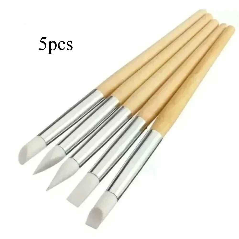 5Pcs Silicone Press Pen Nail Art Brush UV Gel Polish Tip 3D Image DIY Embossing Paint Brush Wooden Carving Pen DIY Manicure Tool
5Pcs Silicone Press Pen Nail Art Brush UV Gel Polish Tip 3D Image DIY Embossing Paint Brush Wooden Carving Pen DIY Manicure Tool