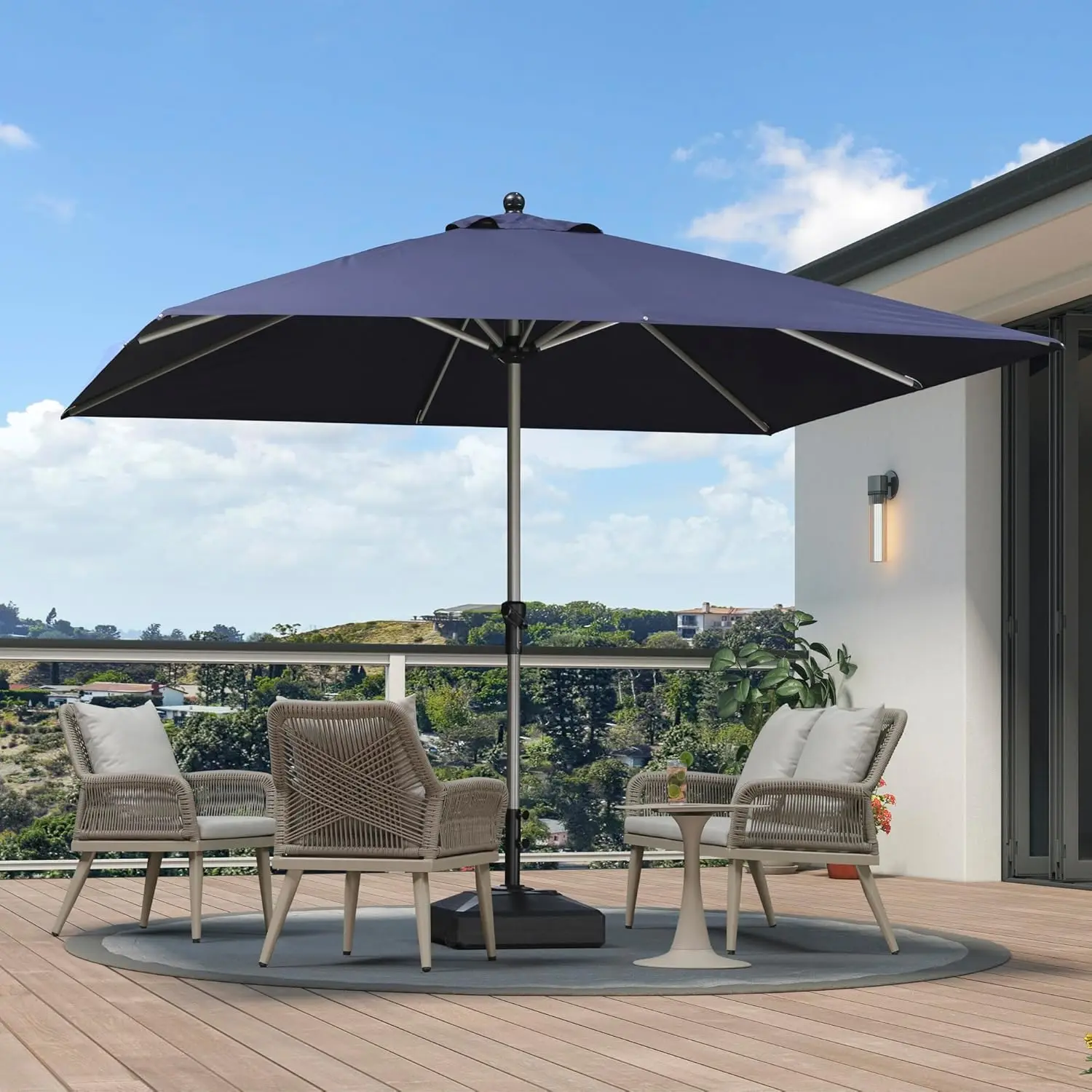10' x 10' Square Patio Umbrella, Alumimum Outdoor Market Umbrella with 3 Year Fade Resistant, Pool Umbrella for, Customized
10' x 10' Square Patio Umbrella, Alumimum Outdoor Market Umbrella with 3 Year Fade Resistant, Pool Umbrella for, Customized