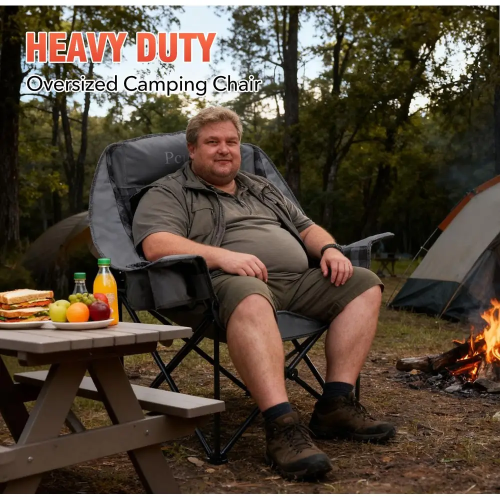 Chairs for Adults 2 Pack Heavy Duty Padded Folding XL Camp Chair with Cup Holder, Supports 500lbs, Oversized Large Outdoor Wide
Chairs for Adults 2 Pack Heavy Duty Padded Folding XL Camp Chair with Cup Holder, Supports 500lbs, Oversized Large Outdoor Wide