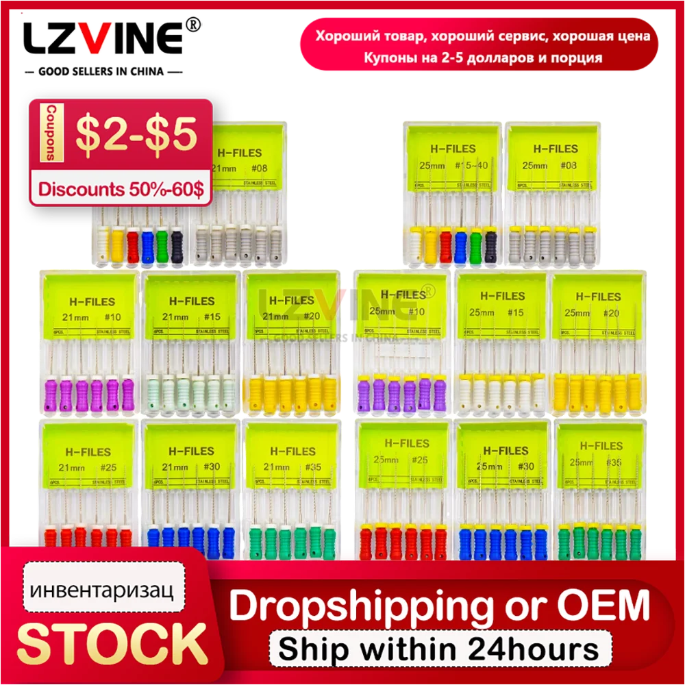 6pcs/Pack Dental Niti 21mm/25mm #15-40 Endodontic Root Canal Files Hand Use Reamers R H / K File Dentist Tools Dentist
6pcs/Pack Dental Niti 21mm/25mm #15-40 Endodontic Root Canal Files Hand Use Reamers R H / K File Dentist Tools Dentist