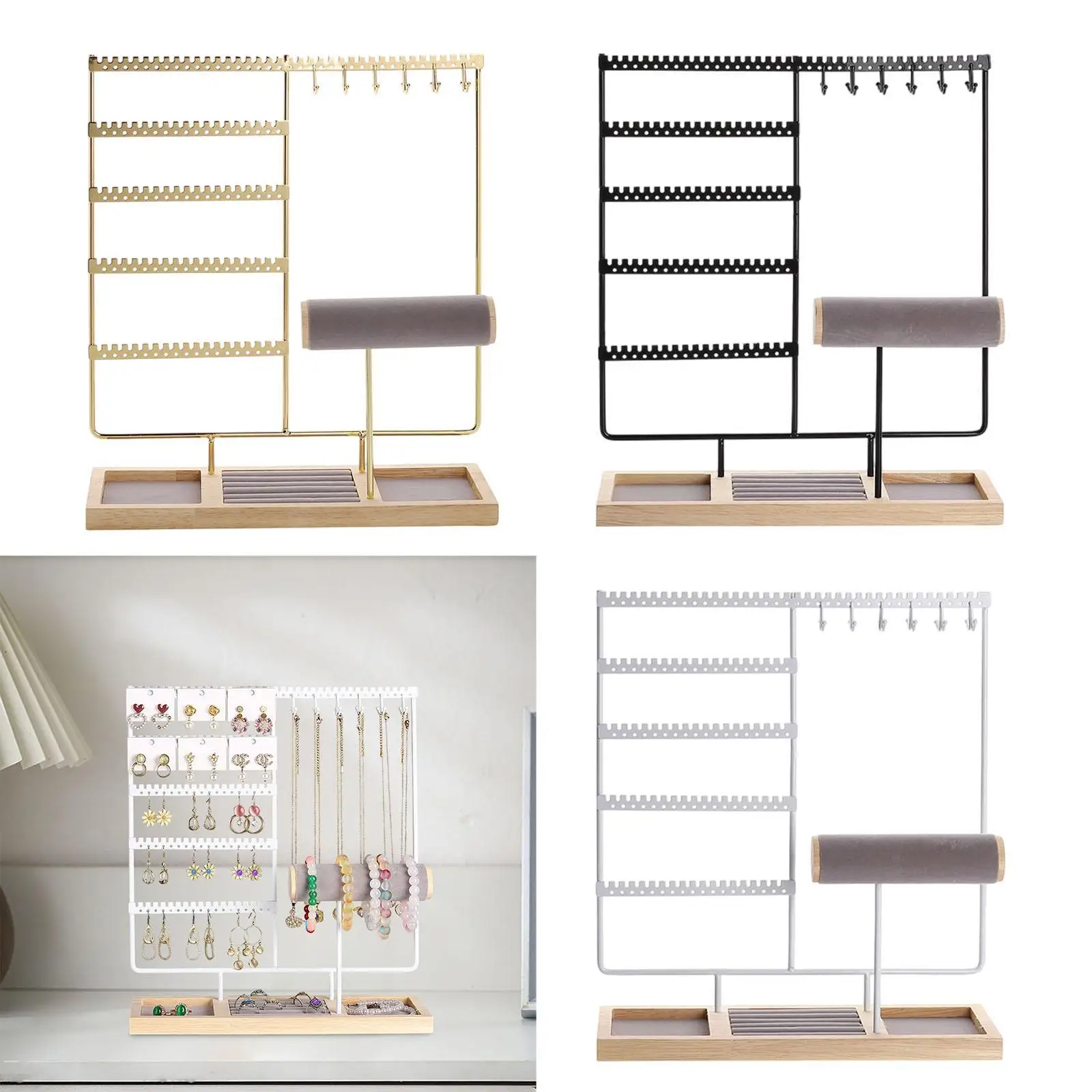 Jewelry Display Stand with Hooks Tradeshow Decoration Women Earring Holder
Jewelry Display Stand with Hooks Tradeshow Decoration Women Earring Holder