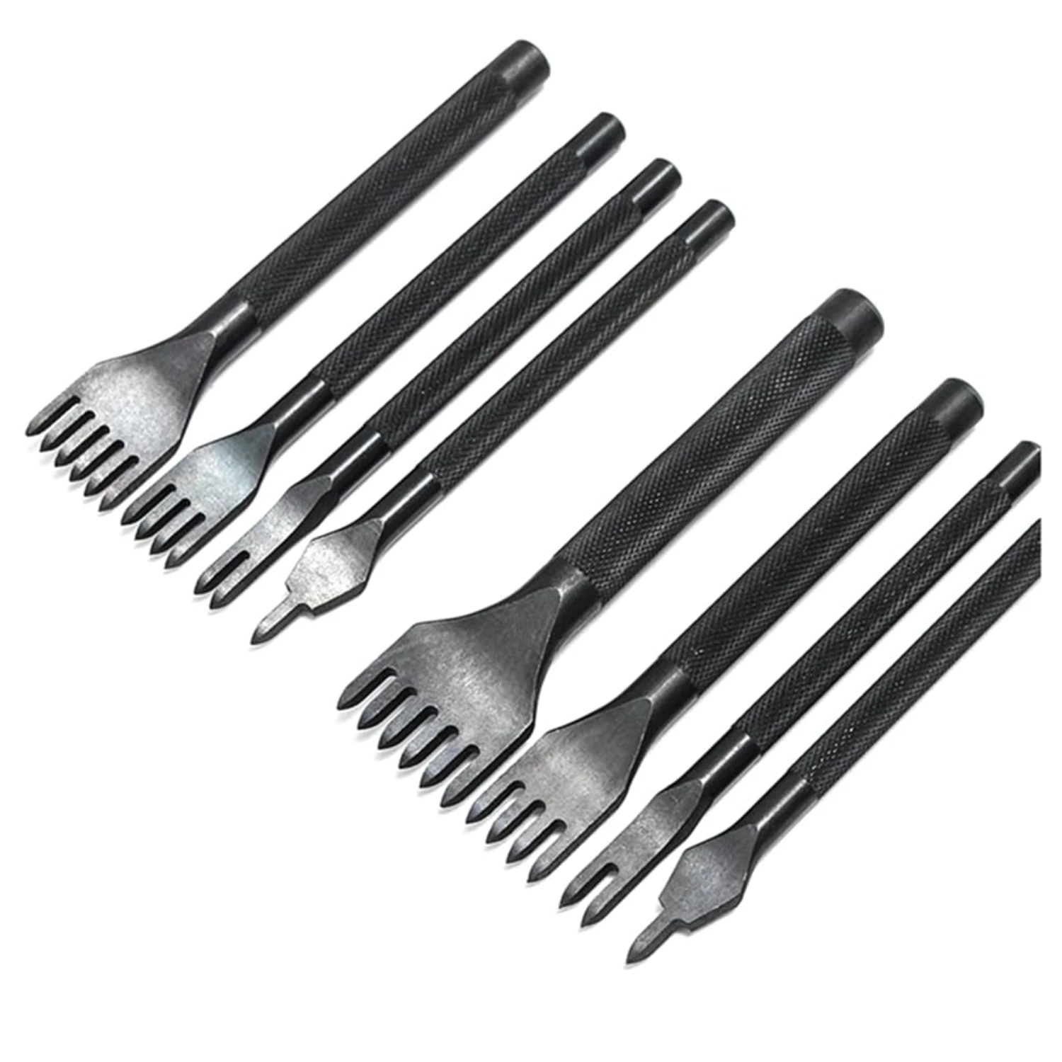 Set of 8 Pieces High Quality Leather Chisel Tools for Inch Chisel Hole Lacing Stitching and Perforation with 1/2/4/6 Prongs - 3m
Set of 8 Pieces High Quality Leather Chisel Tools for Inch Chisel Hole Lacing Stitching and Perforation with 1/2/4/6 Prongs - 3m