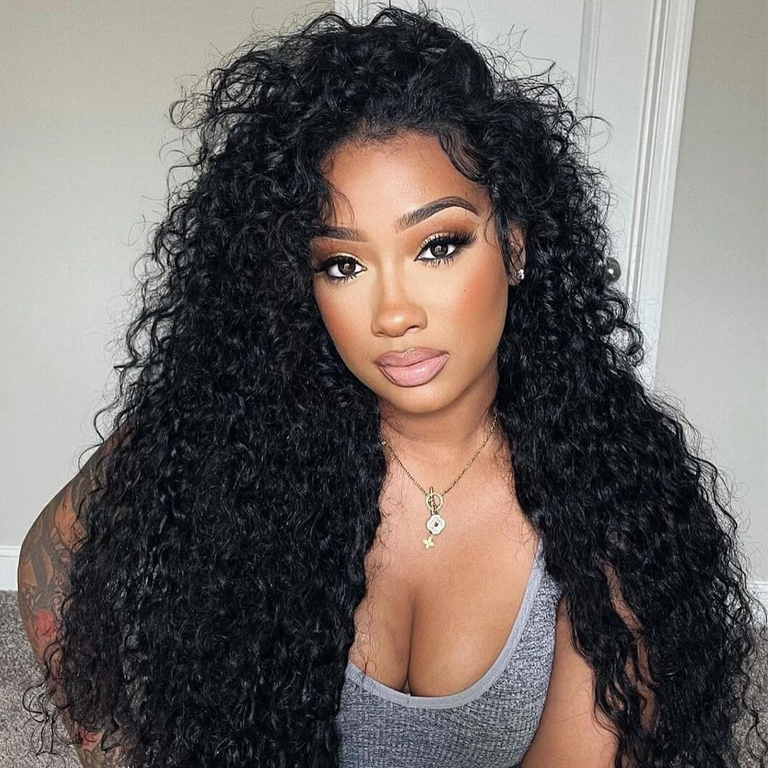 Geeta Water Curly Virgin Hair Wigs 13x4 Water Wave Lace Front Human Hair Wigs Brazilian 32 Inch Pre Plucked Lace Frontal Wig
Geeta Water Curly Virgin Hair Wigs 13x4 Water Wave Lace Front Human Hair Wigs Brazilian 32 Inch Pre Plucked Lace Frontal Wig