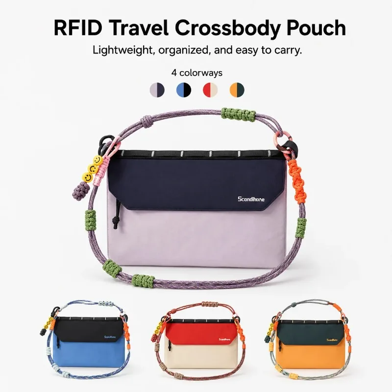 RFID Blocking Travel Crossbody Bag Waterproof Nylon Passport Holder Wallet Ultralight 145g Shoulder Phone Bag for Women Men
RFID Blocking Travel Crossbody Bag Waterproof Nylon Passport Holder Wallet Ultralight 145g Shoulder Phone Bag for Women Men