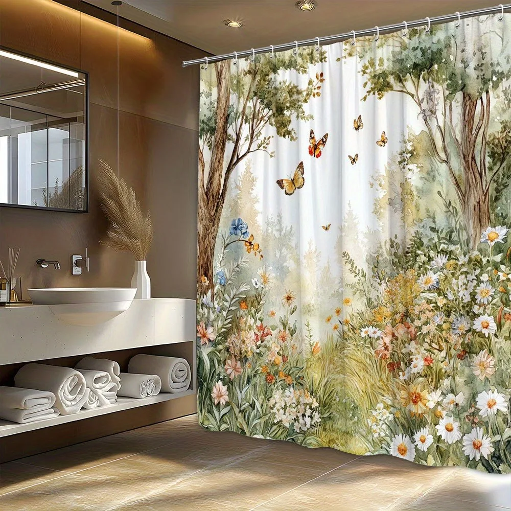 Quiet forest and grassland Shower Curtain Washable Dirt-Resistant Shower Head waterproof Polyester Bath Curtain For Home Decor
Quiet forest and grassland Shower Curtain Washable Dirt-Resistant Shower Head waterproof Polyester Bath Curtain For Home Decor