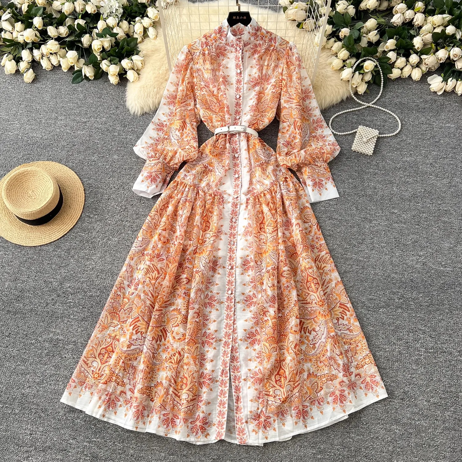 2025 Retro Paisley Bohemian Dress Holiday Women Stand Long Lantern Sleeve Vintage Print Belt Lace Up Robe Vestidos Maxi Clothes
2025 Retro Paisley Bohemian Dress Holiday Women Stand Long Lantern Sleeve Vintage Print Belt Lace Up Robe Vestidos Maxi Clothes