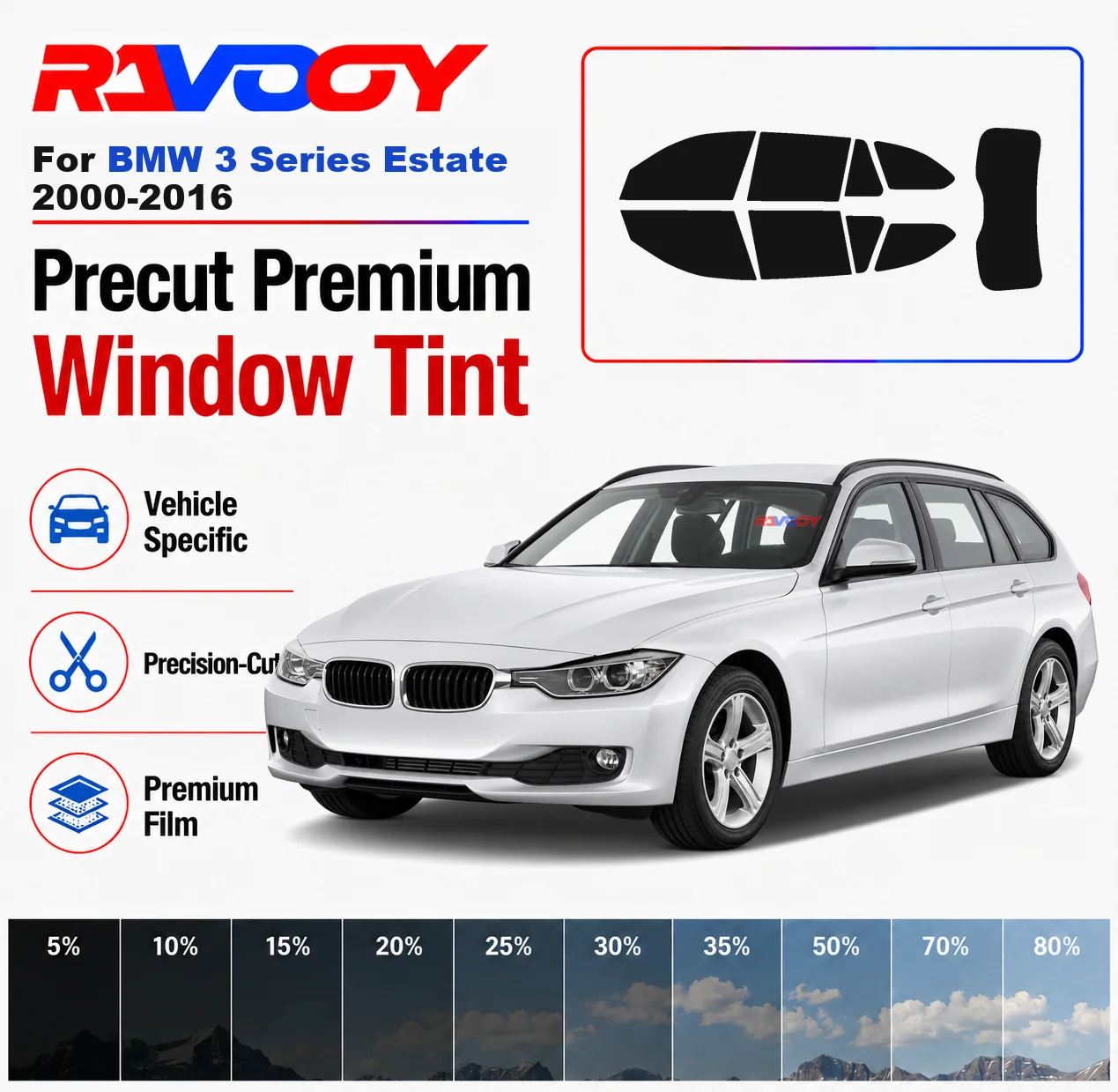 Premium Precut Window Tint Kit Front Rear Windows Rear Windshield For BMW 3 Series Estate 2000-2016 Car Solar Nano Ceramic Film
Premium Precut Window Tint Kit Front Rear Windows Rear Windshield For BMW 3 Series Estate 2000-2016 Car Solar Nano Ceramic Film