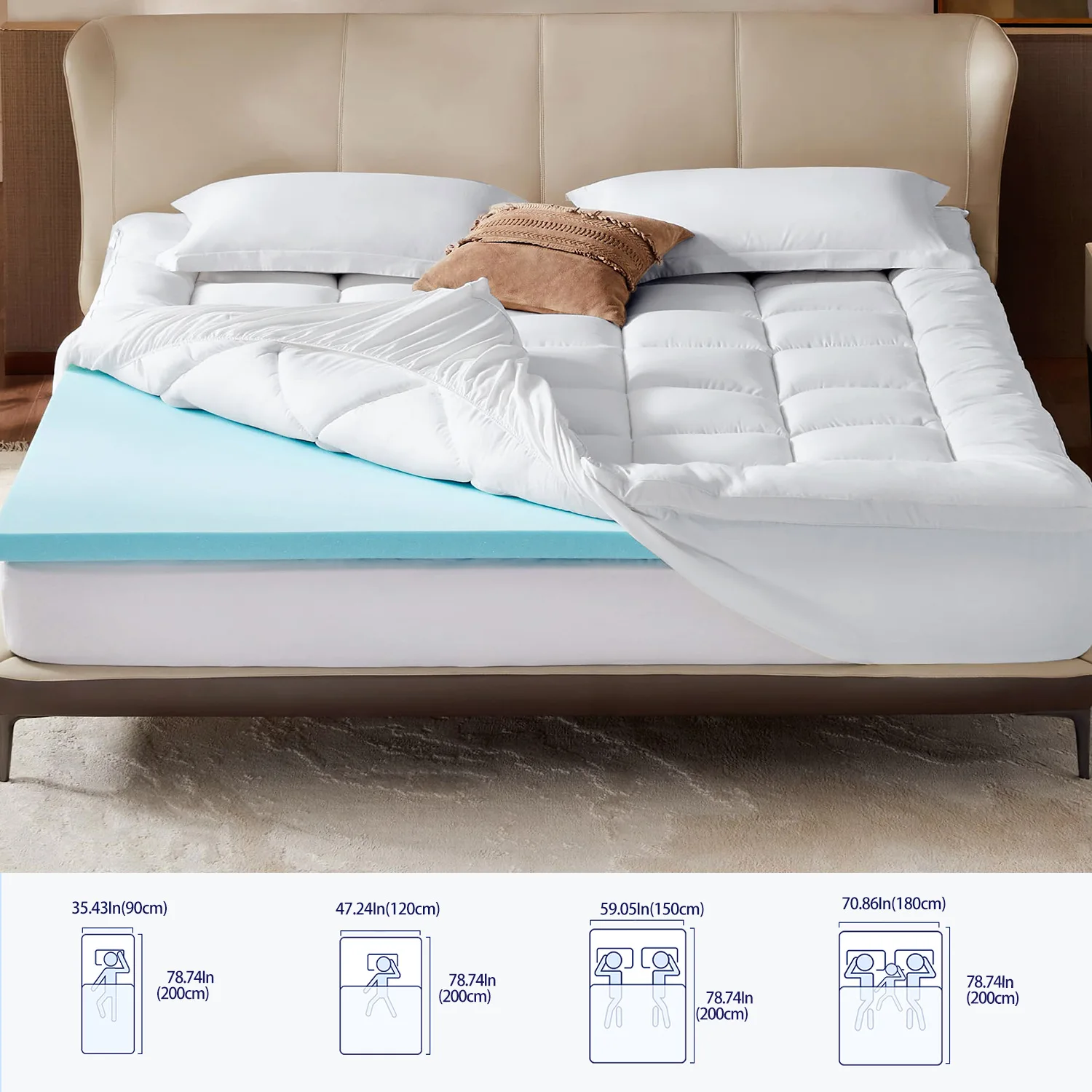 Customized cooling gel memory foam double-layer mattress mattress + lower layer memory cotton combination upper layer coolness
Customized cooling gel memory foam double-layer mattress mattress + lower layer memory cotton combination upper layer coolness