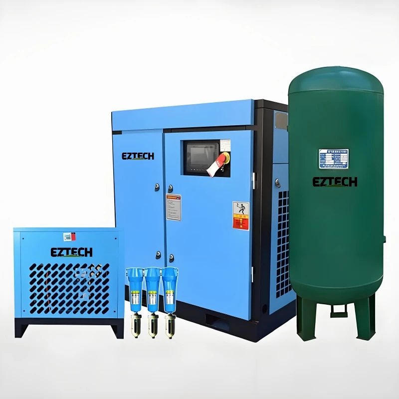 New Model Direct Connection Electric air Compressor Twin Screw Type with tank and Dryer 8bar 12bar 22kw30hp 37kw50hp for Sales
New Model Direct Connection Electric air Compressor Twin Screw Type with tank and Dryer 8bar 12bar 22kw30hp 37kw50hp for Sales