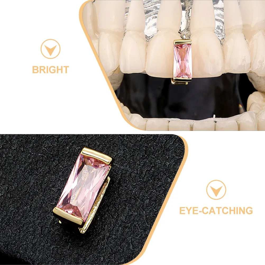 2 Pcs Large Zircon Braces Flat Tooth Grills Decorate Jewellery for Women Copper Mens
2 Pcs Large Zircon Braces Flat Tooth Grills Decorate Jewellery for Women Copper Mens