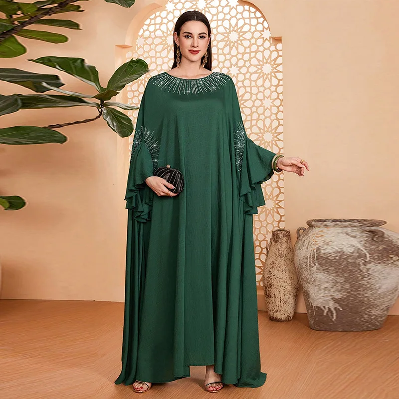 Ky903 Middle East Spring and Summer Women's Clothing Arab Robe New Large Swing Dress
Ky903 Middle East Spring and Summer Women's Clothing Arab Robe New Large Swing Dress