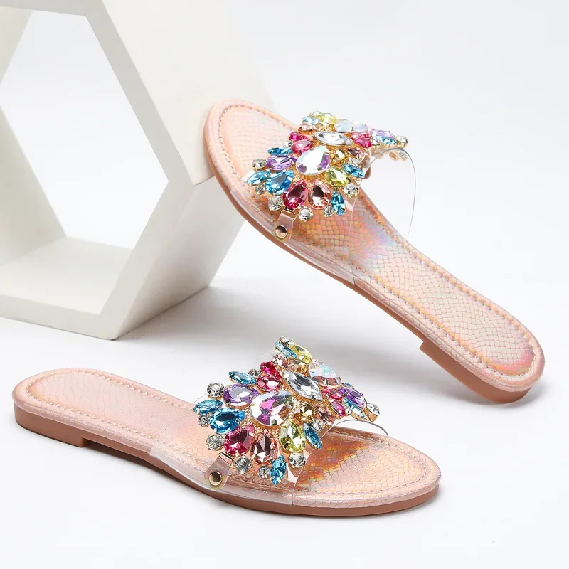 Роскошные разноцветные сандалии на плоской подошве с драгоценными камнями, женские пикантные летние повседневные тапочки с открытым носком, удобная легкая нескользящая пляжная обувь, обувь для вечеринок
Роскошные разноцветные сандалии на плоской подошве с драгоценными камнями, женские пикантные летние повседневные тапочки с открытым носком, удобная легкая нескользящая пляжная обувь, обувь для вечеринок