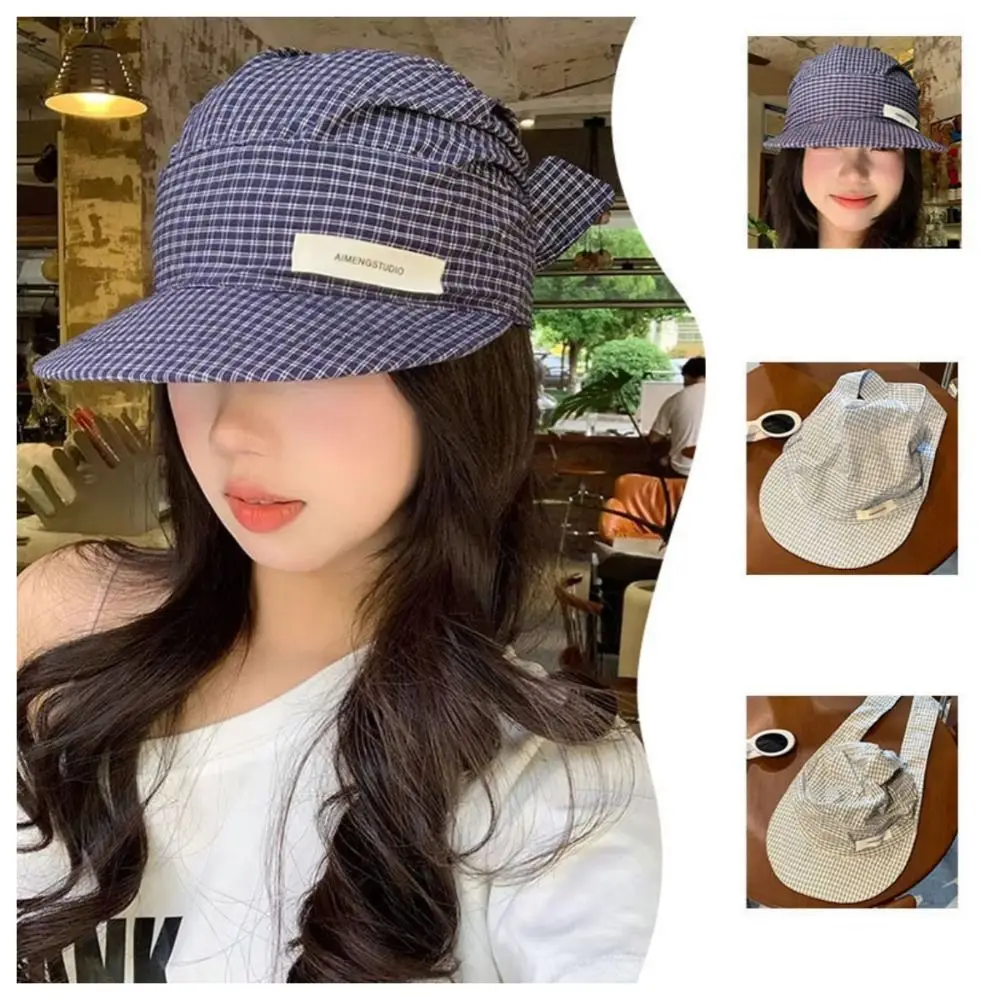 Fashion Rural Style Headscarf Baseball Hat Plaid Sun Cap Sunscreen Headscarf Hat Flat-brimmed Japanese Strappy Bandana Cap Women
Fashion Rural Style Headscarf Baseball Hat Plaid Sun Cap Sunscreen Headscarf Hat Flat-brimmed Japanese Strappy Bandana Cap Women
