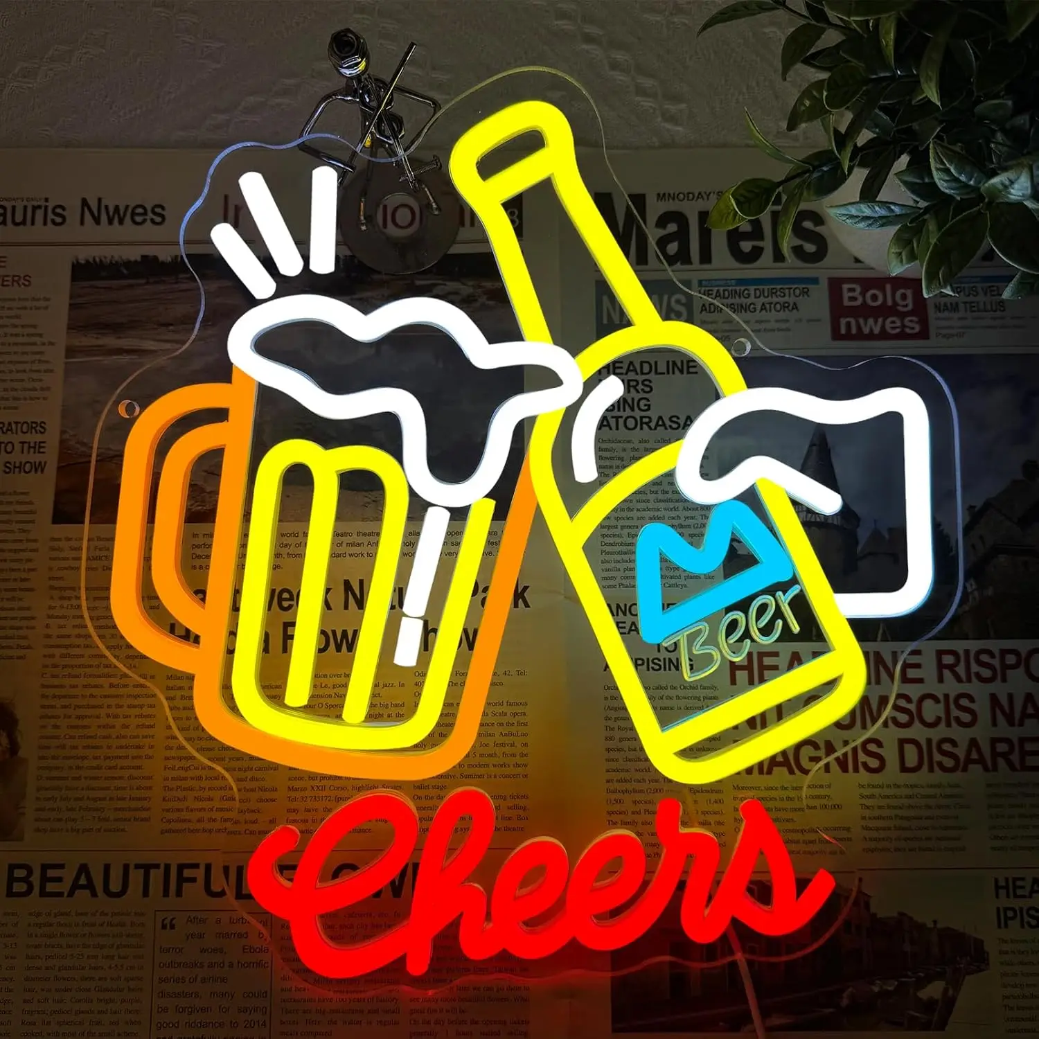 Cheer Beer Neon Sign Business Art Wall Light USB LED Neon Light for Restaurant Cafe Shop Party Beer Club Bedroom Decoration Gift
Cheer Beer Neon Sign Business Art Wall Light USB LED Neon Light for Restaurant Cafe Shop Party Beer Club Bedroom Decoration Gift