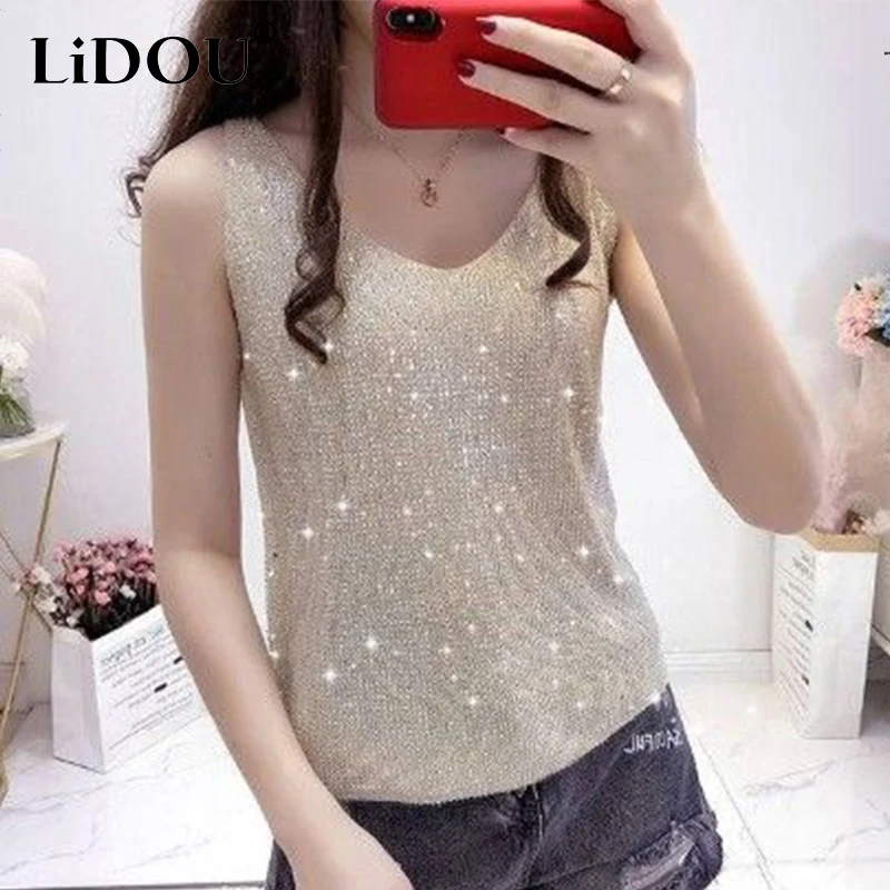Summer New Hipster Street Style Diamonds Tank Top Women Sleeveless Casual Fashion All-match Vest Ladies V-neck Sexy Pullovers
Summer New Hipster Street Style Diamonds Tank Top Women Sleeveless Casual Fashion All-match Vest Ladies V-neck Sexy Pullovers
