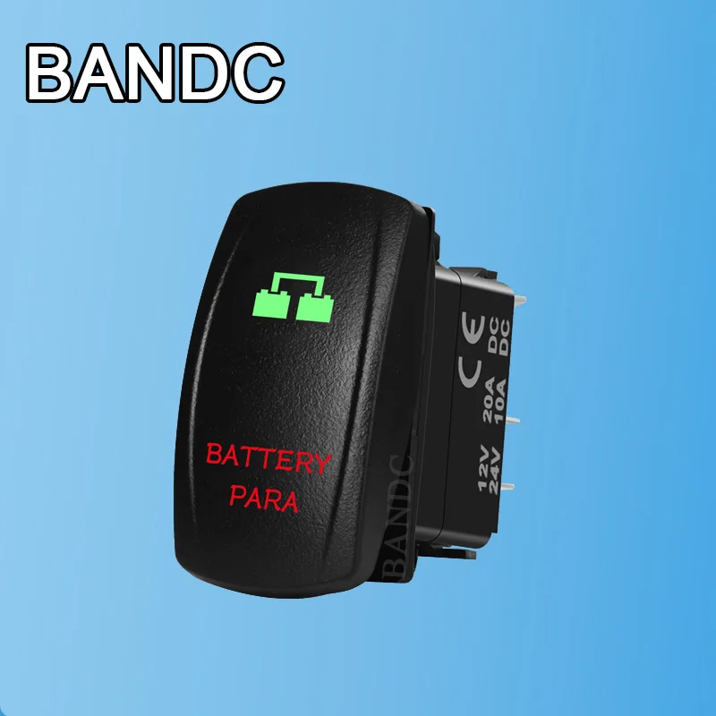 BATTERY PARALLEL Waterproof Rocker Switch 12V 24V 5Pin SPST Marine Switch with Green Red Lights for Yachts Vessels
BATTERY PARALLEL Waterproof Rocker Switch 12V 24V 5Pin SPST Marine Switch with Green Red Lights for Yachts Vessels