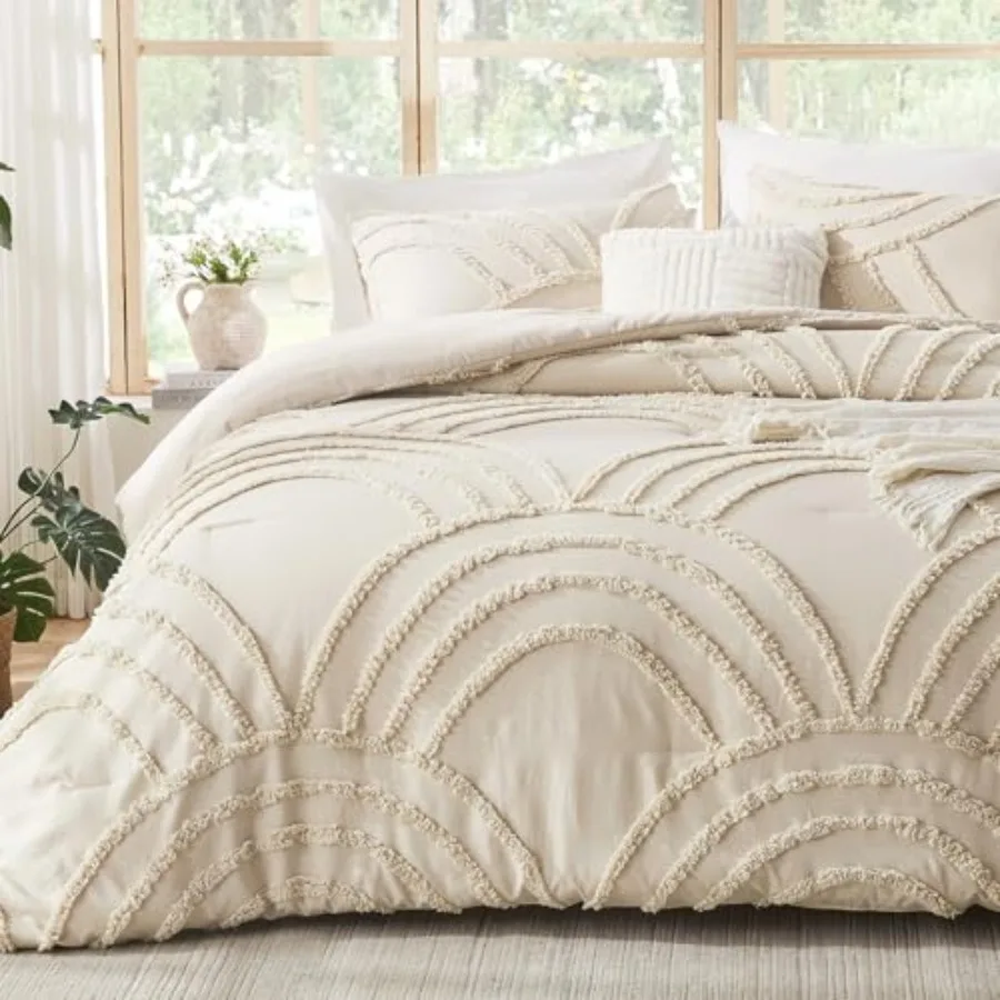 Boho Set Tufted Rainbow Bedding for Size Bed, Boho Chic Decor, 3 Pieces Lightweight Fluffy Soft Microfiber Cream Comforter with
Boho Set Tufted Rainbow Bedding for Size Bed, Boho Chic Decor, 3 Pieces Lightweight Fluffy Soft Microfiber Cream Comforter with