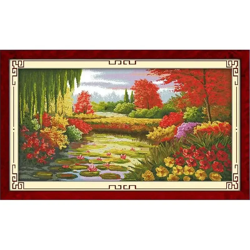Joy Sunday News Printed Cross Stitch Kit Easy Pattern Aida Stamped Fabric with DMC Threads Embroidery Set-Autumn Scene In Lotu
Joy Sunday News Printed Cross Stitch Kit Easy Pattern Aida Stamped Fabric with DMC Threads Embroidery Set-Autumn Scene In Lotu