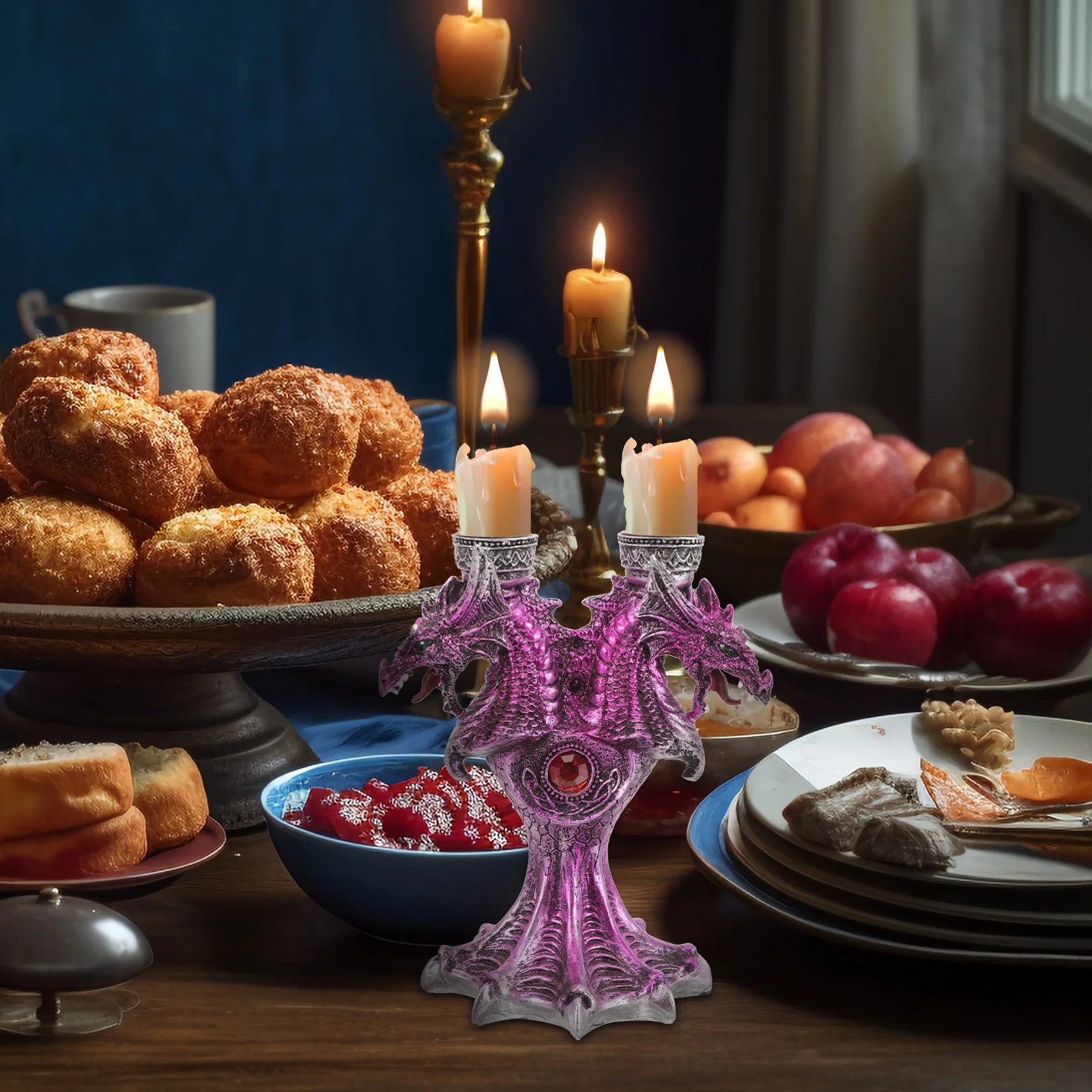 Halloween Dragon Candlestick Resin Material Creepy Decor for Patio Balcony Desktop Home Haunted House Decoration Supplies
Halloween Dragon Candlestick Resin Material Creepy Decor for Patio Balcony Desktop Home Haunted House Decoration Supplies