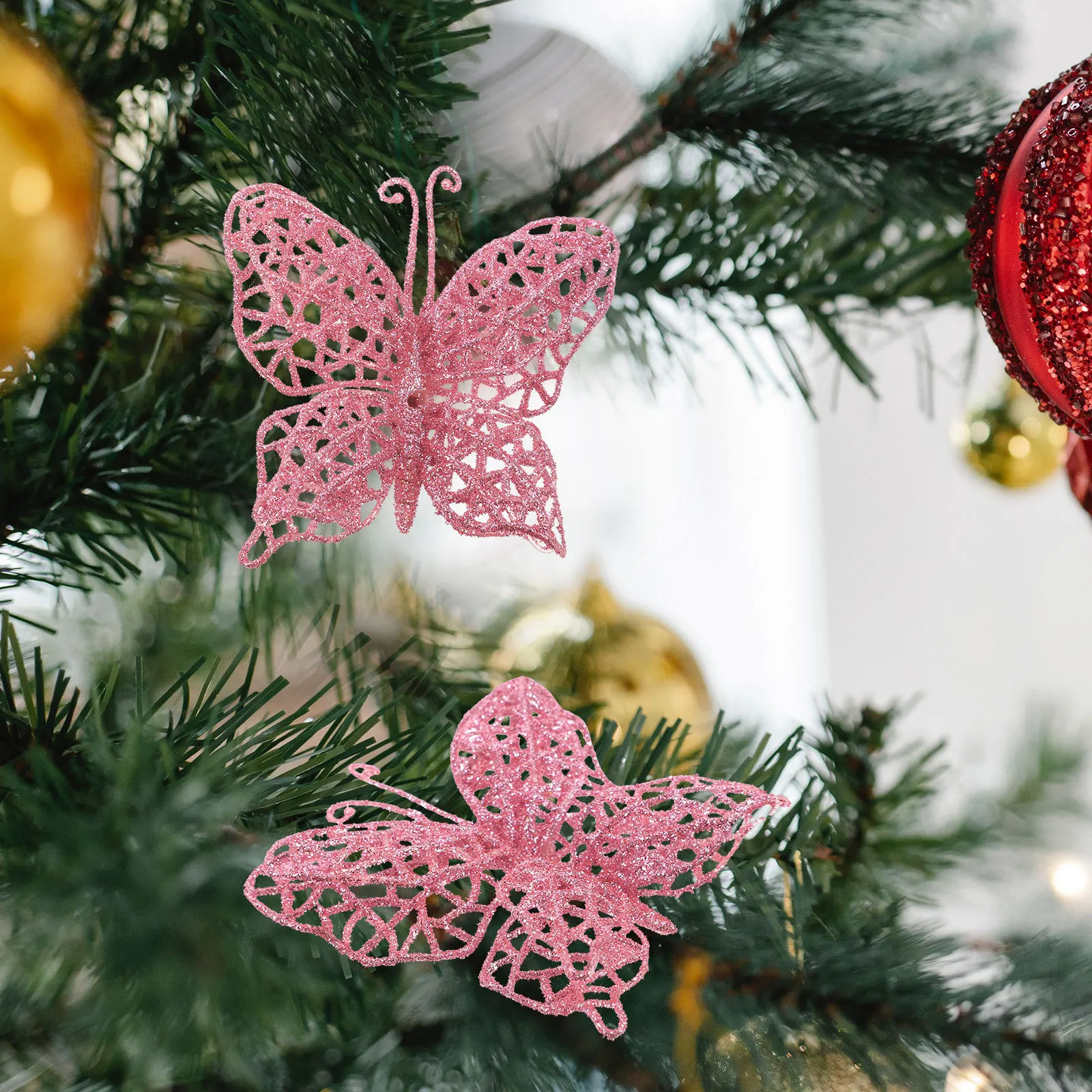 36Pcs Hollow Glitter Butterflies Christmas Decorations DIY Butterfly Toppers for Tree Wreath Floral Party Christmas Ornaments
36Pcs Hollow Glitter Butterflies Christmas Decorations DIY Butterfly Toppers for Tree Wreath Floral Party Christmas Ornaments