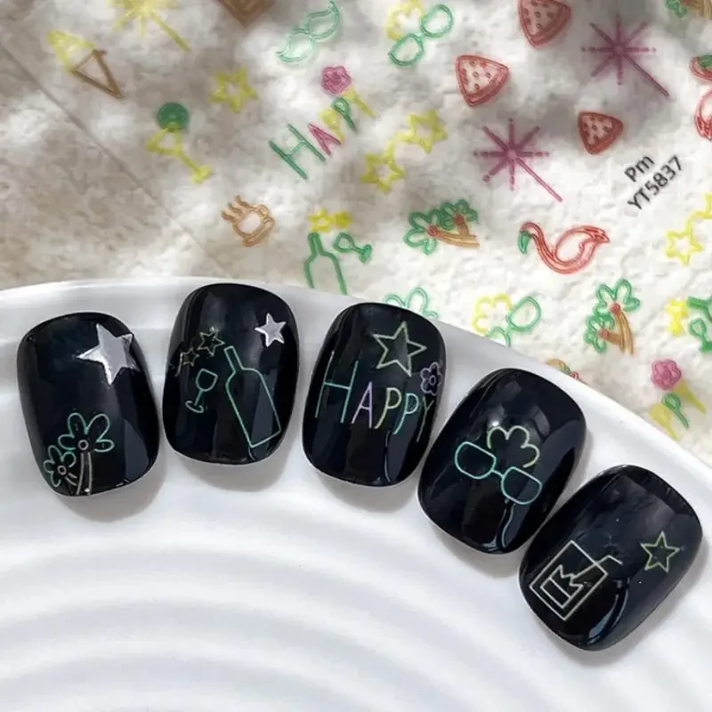 Vacation Style Nail Stickers Relief 3D Nail Appliques Adhesive Sliders Summer Nail Art Accessories Sticker Nail Decorations
Vacation Style Nail Stickers Relief 3D Nail Appliques Adhesive Sliders Summer Nail Art Accessories Sticker Nail Decorations