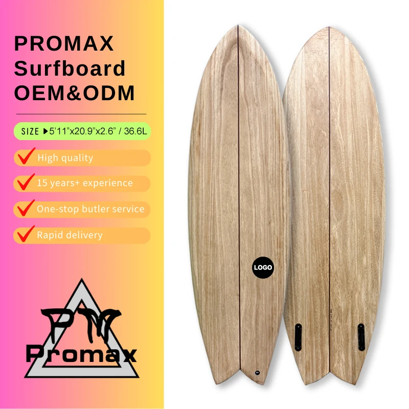 Custom Logo OEM Lightweight Surfboard Supplier | Wooden Fishboard with EPS Foam & Fiberglass Epoxy
Custom Logo OEM Lightweight Surfboard Supplier | Wooden Fishboard with EPS Foam & Fiberglass Epoxy