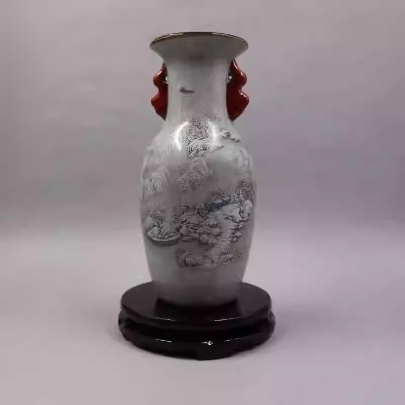 Famille Rose Snow Scene Vase Crackle Elephant Ear Retro Antique Home Cabinet Decor Collectible
Famille Rose Snow Scene Vase Crackle Elephant Ear Retro Antique Home Cabinet Decor Collectible