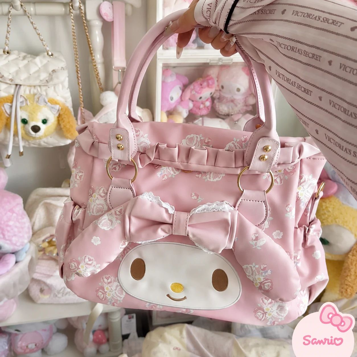 Sanrio My Melody Floral Print Handbag Cute Bow Design Large Capacity Crossbody Bag Women's Casual Shoulder Bag Gift
Sanrio My Melody Floral Print Handbag Cute Bow Design Large Capacity Crossbody Bag Women's Casual Shoulder Bag Gift