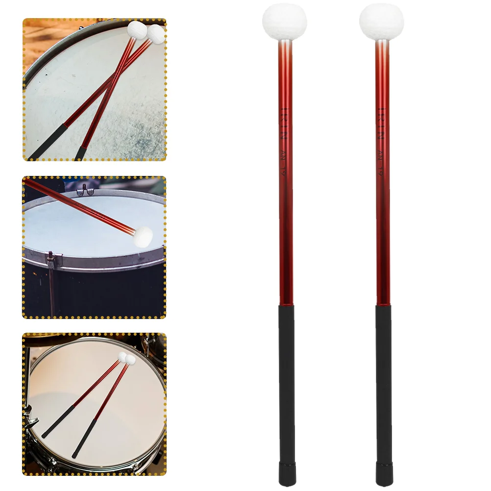 2 Pcs Drumsticks Timpani Performance Music Bass Mallet Red Felt Head Mallets Musical Instrument
2 Pcs Drumsticks Timpani Performance Music Bass Mallet Red Felt Head Mallets Musical Instrument