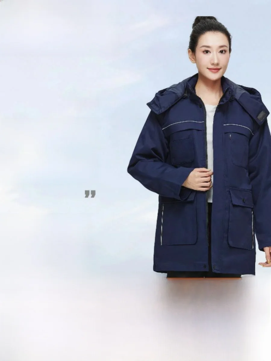 Thiened Cotton Workwear for Men Winter Thermal Anti-Static Long Coat ex Labor Protection Clothing Removable Inner
Thiened Cotton Workwear for Men Winter Thermal Anti-Static Long Coat ex Labor Protection Clothing Removable Inner